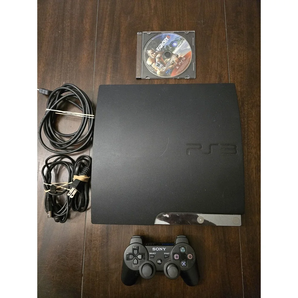 Sony Playstation 3 Slim Console Bundle w/ Game & Controller- Tested